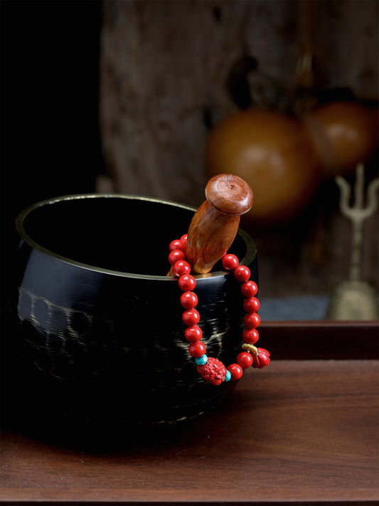 this piece draws upon the auspicious signs of the ""Pixiu gathering wealth, and the Lotus Pod gathering connections."" Crafted from refined Chenzhou Cinnabar into the forms of a guardian Pixiu and a seed-bearing Lotus Pod, it embodies the principle of ""All Requests Granted, and Ten Thousand Connections Harmonized."" It is a supreme ritual implement that merges a thousand-year spiritual tradition with profound protective energy.