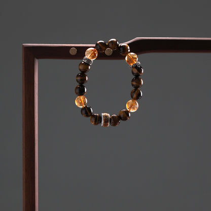 天師府祕製｜至哉坤元檸檬黃混元珠天然黃水晶手串-土五行能量