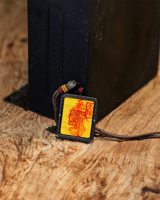 this talisman is personally hand-drawn by an orthodox Taoist master. An initiated High Priest then inscribes the talisman, channeling the sacred energy of the ancestral court, before sealing it within an exquisitely crafted Ghau box. This Peace &amp; Safety Talisman serves to protect your body and safeguard your well-being, warding off malevolent influences and neutralizing negative energy. It helps you steer clear of disasters, mitigates the impact of unforeseen accidents, and provides the wearer with comp