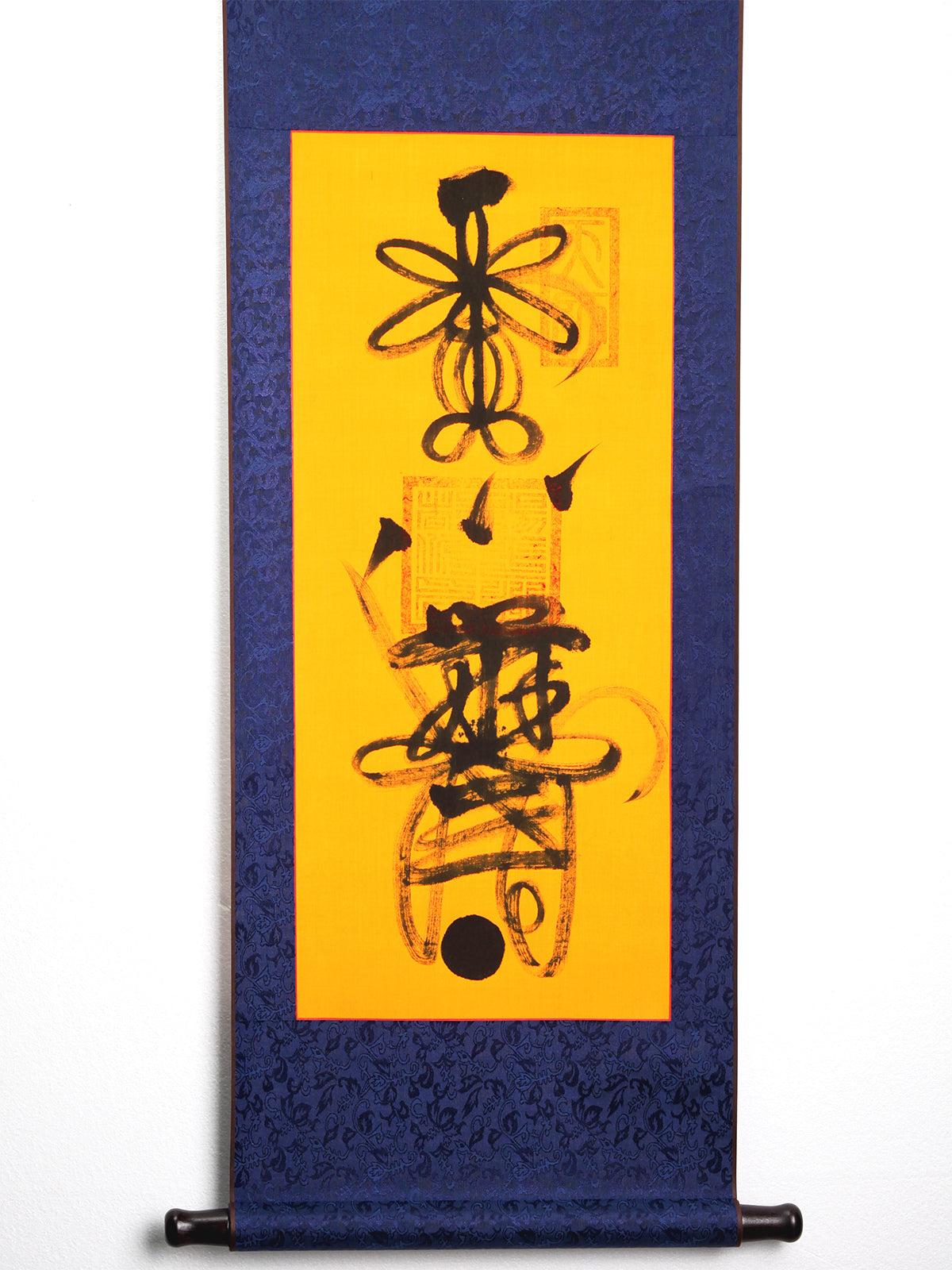 this secret wealth-attracting talisman is personally hand-drawn by a resident High Priest, consecrated to respectfully summon Marshal Zhao Gongming of the Profound Altar for his divine blessing, and then inscribed within this scroll.