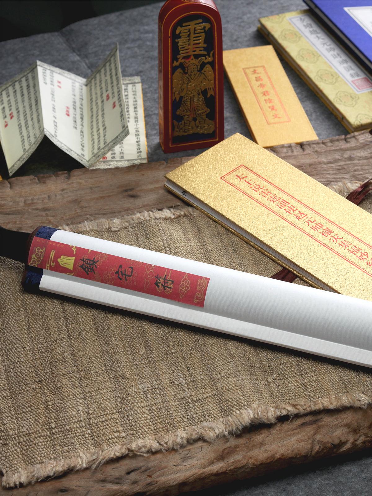 this secret wealth-attracting talisman is personally hand-drawn by a resident High Priest, consecrated to respectfully summon Marshal Zhao Gongming of the Profound Altar for his divine blessing, and then inscribed within this scroll.