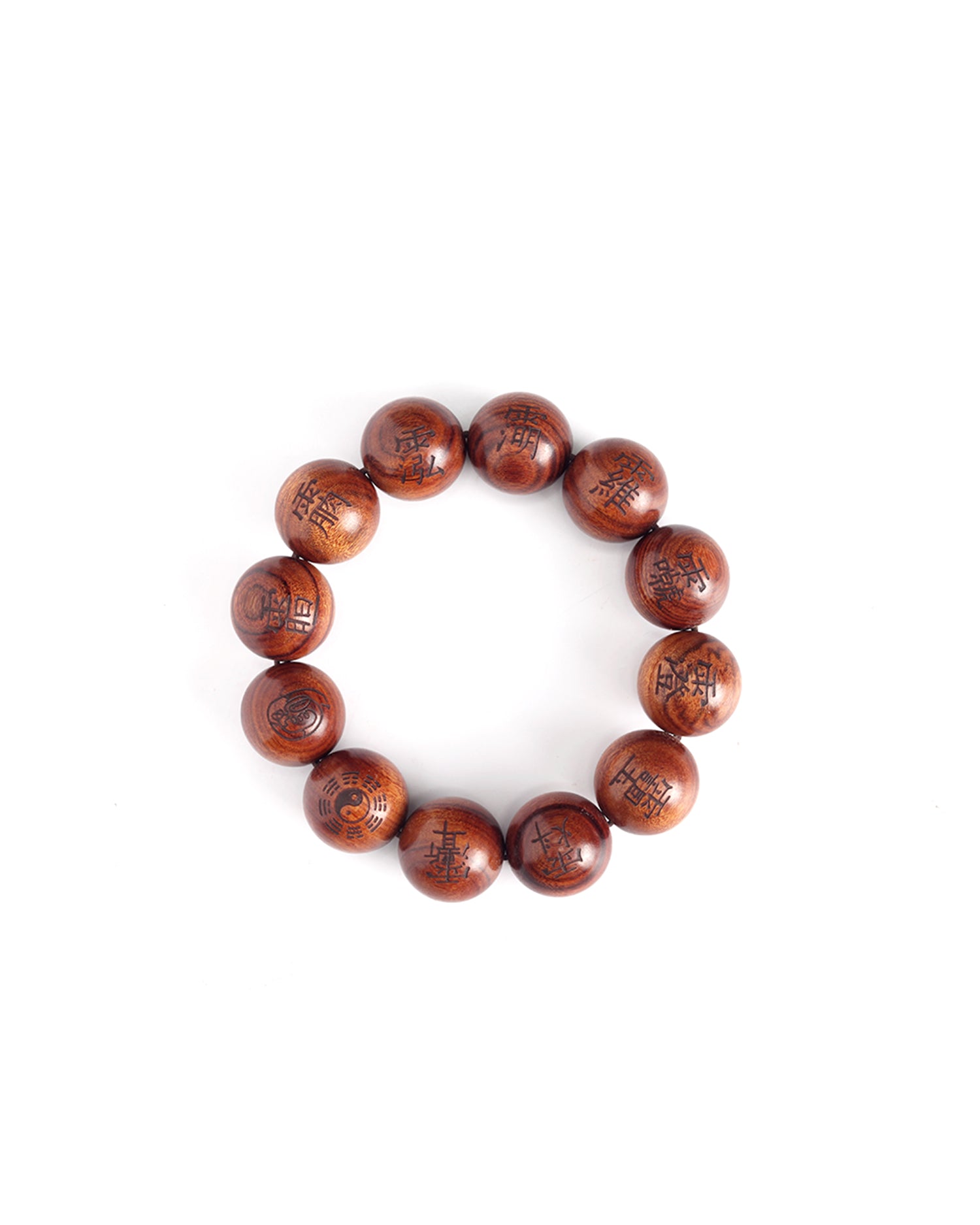 This bracelet is crafted from specially selected natural thunderstruck wood of exceptionally strong energy. Upon the surface of the beads are not ordinary talismanic script, but rather the 'Mihui' (Secret Celestial Names), personally hand-drawn by a High Priest of Longhu Mountain. 'Mihui' are the core cosmic passwords and secret designations of the deities in the celestial realm. They are the most direct path to communicating with the power of a specific divinity. Each Secret Name corresponds to a single de